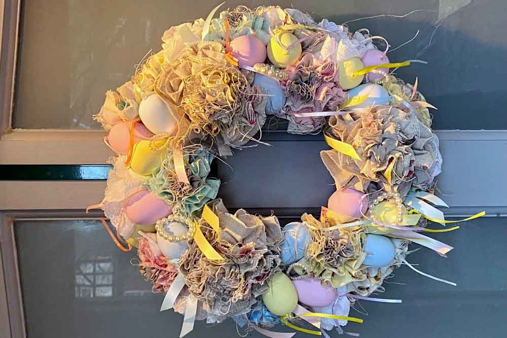 An Easter wreath