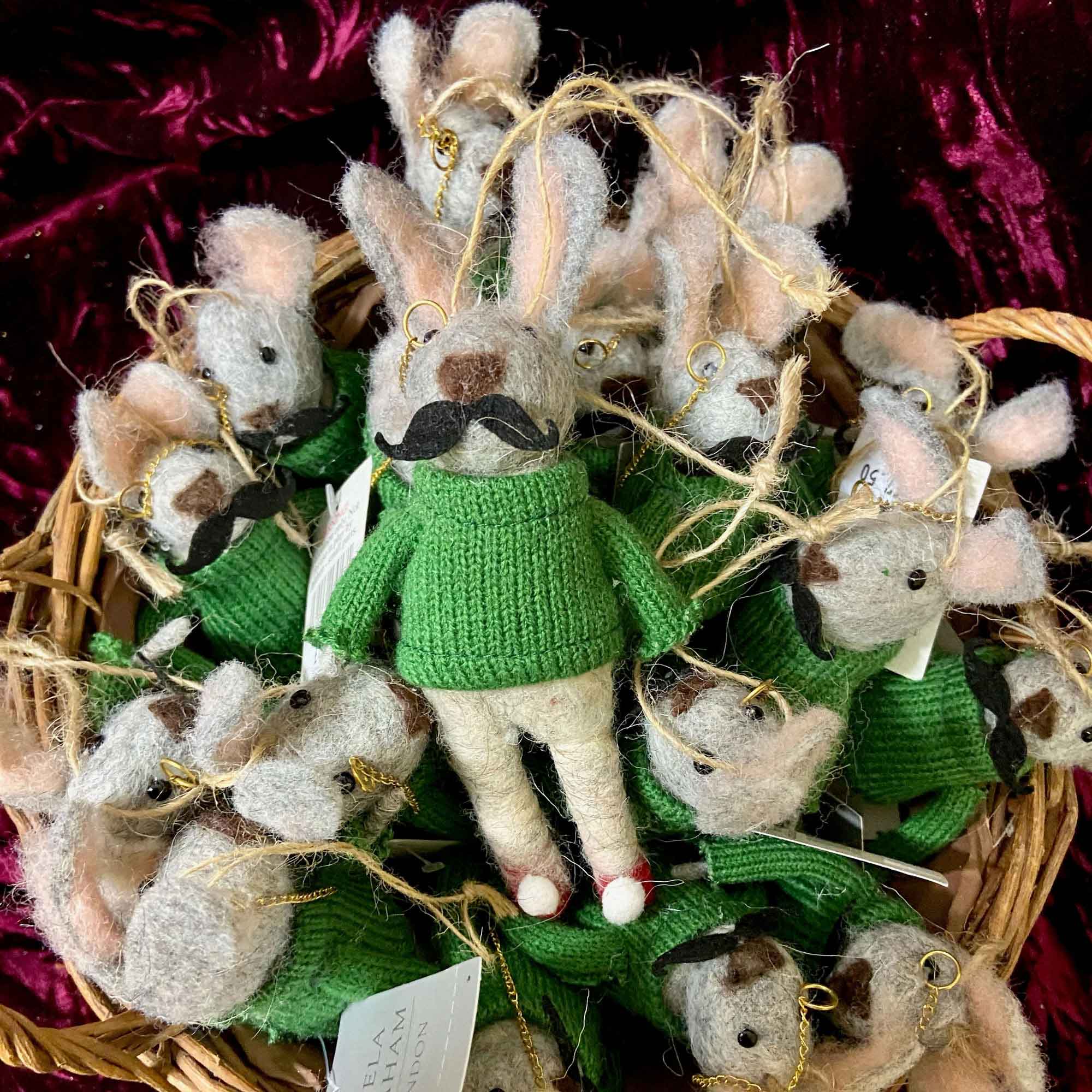 Rabbit decorations in our festive shop Rabbit decorations in our festive shop