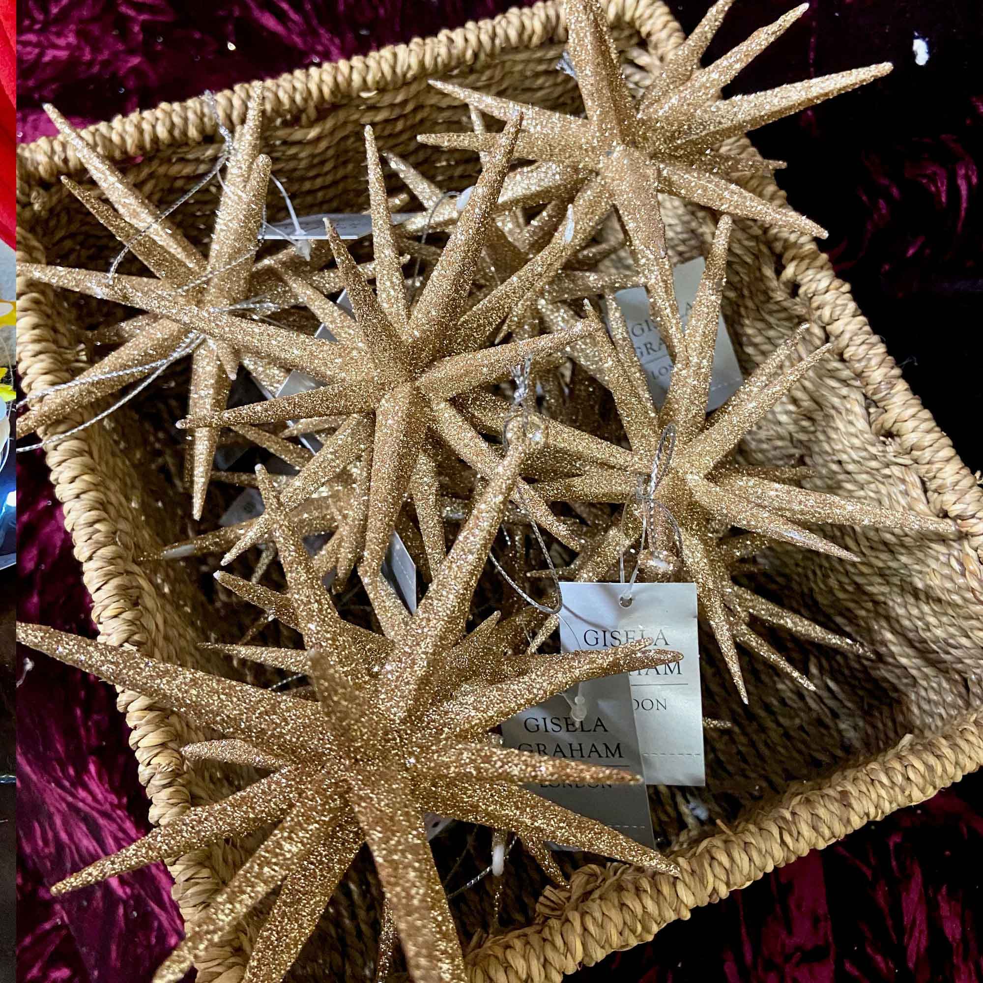Decorations on display in the festive shop Decorations on display in the festive shop