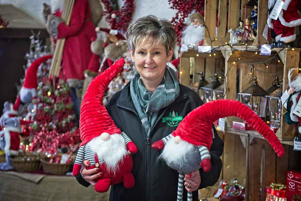 Trudy Hendy with a some Christmas gonks